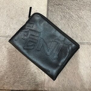 Fenty Beauty Black Toiletry Bag with Textured Finish.  New